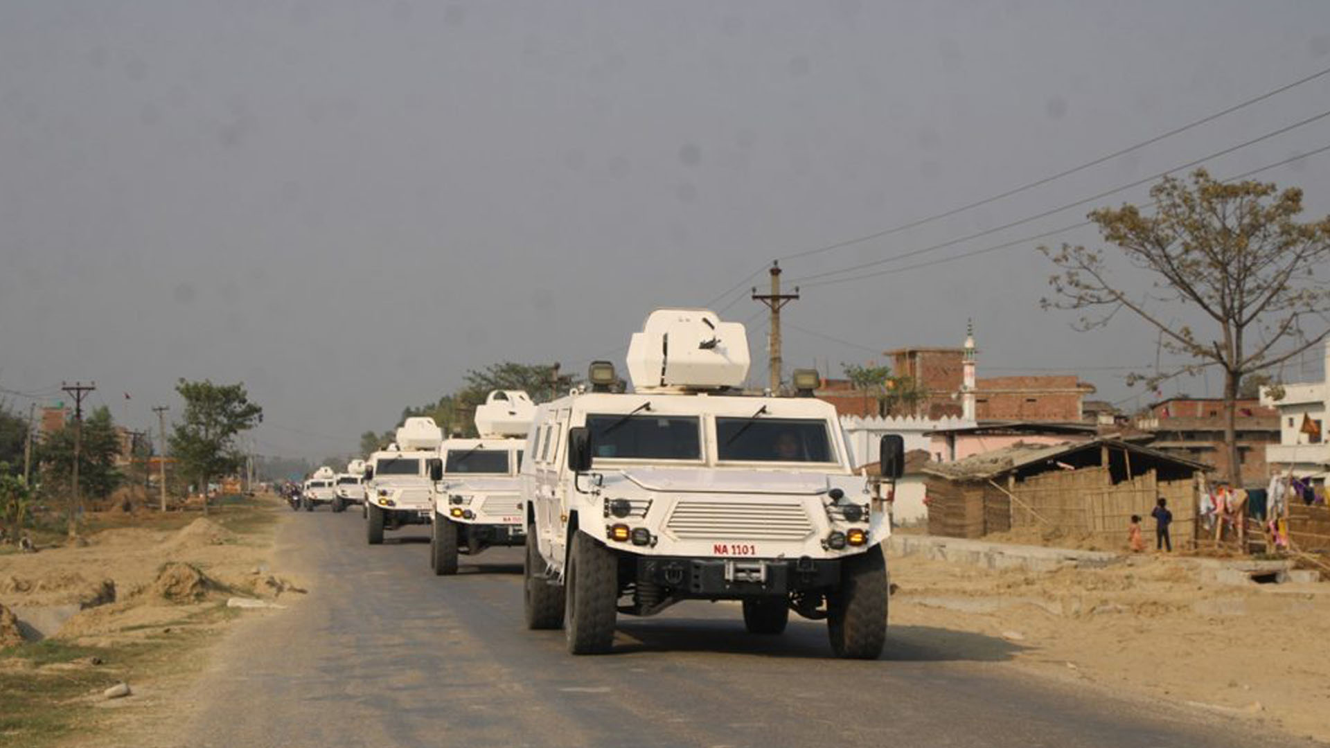 रौतहटमा बख्तरबन्द गाडीसहित नेपाली सेनाको गस्ती