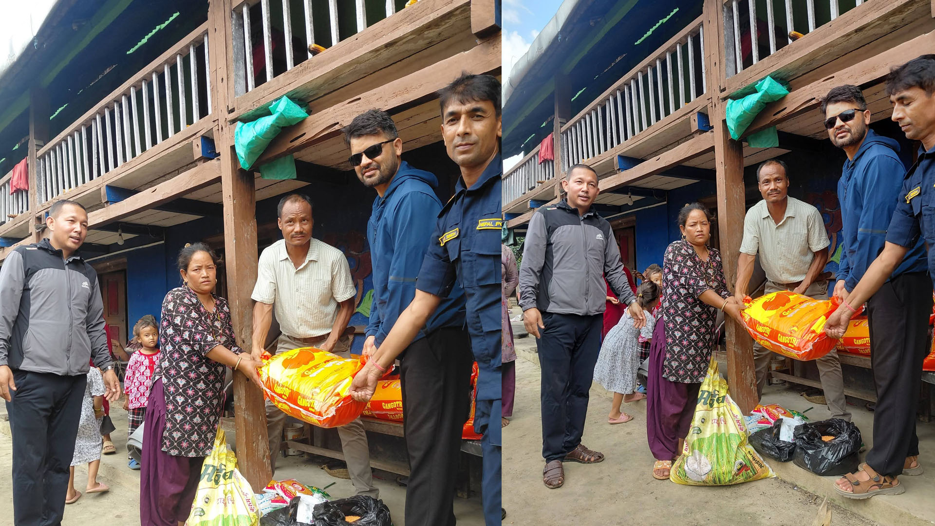 महाभारत–१ धापका आगलागी पीडित हेमलाल योन्जनको परिवारलाई गाउँपालिकाद्वारा तत्काल राहत वितरण